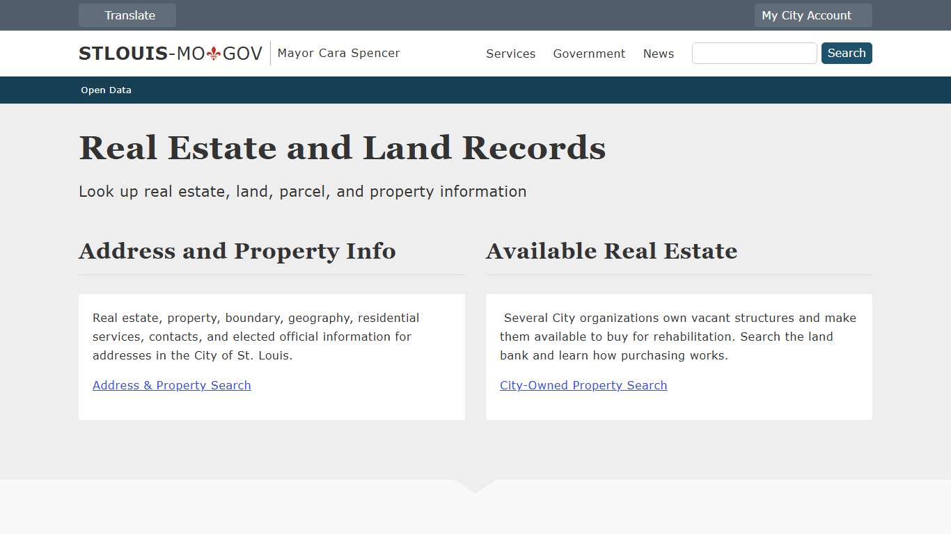 Real Estate and Land Records