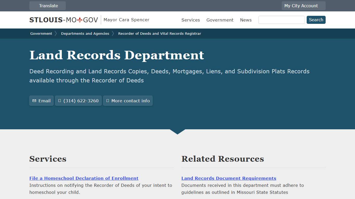 Land Records Department